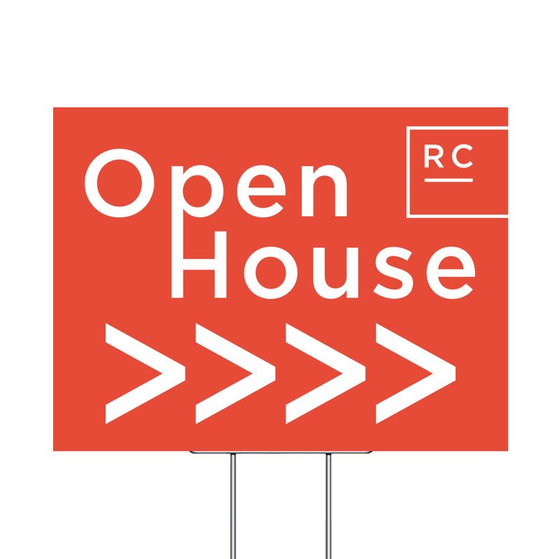 Bulk In-Ground Open House Directional Signs (18x24)