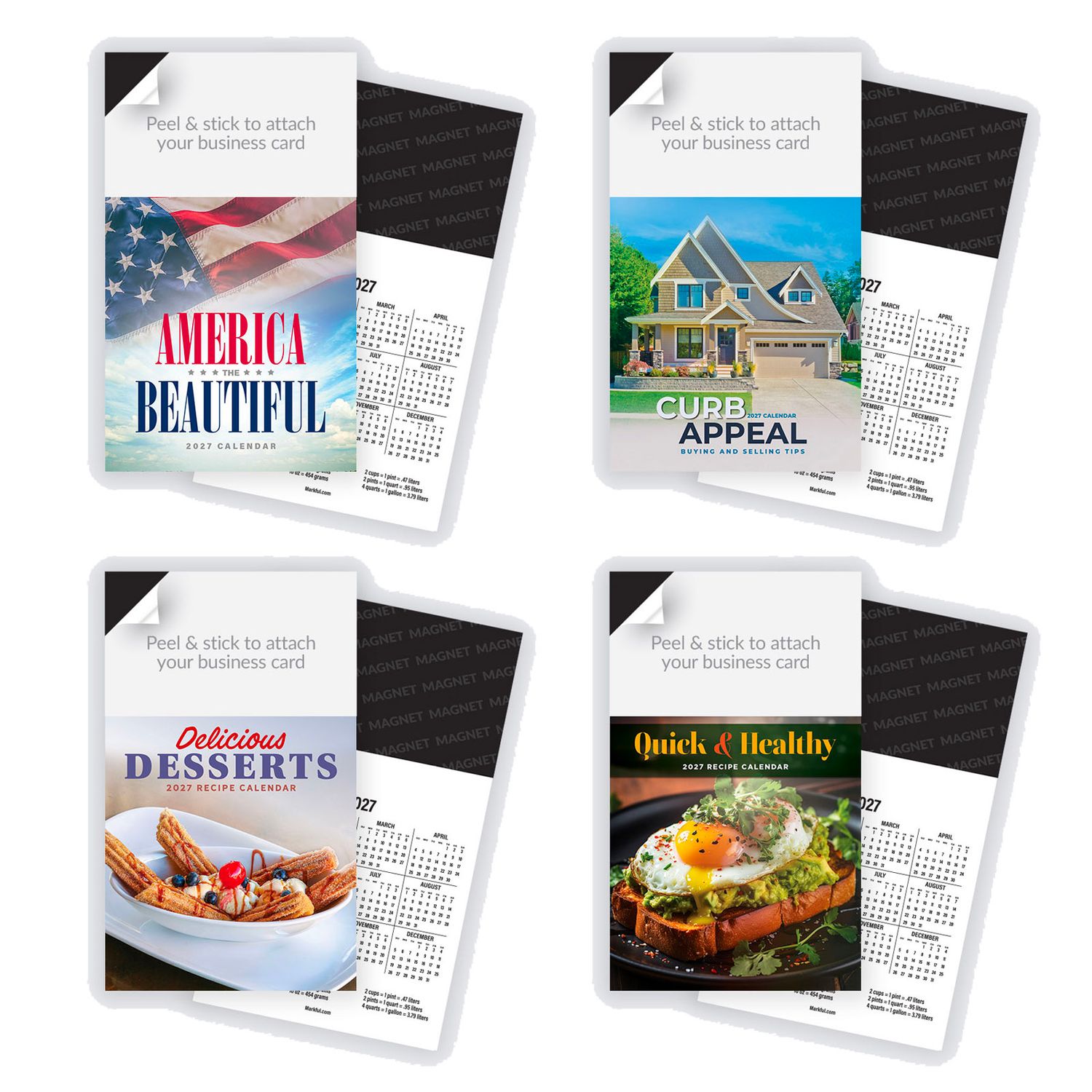 2027 Peel and Stick Calendar Magnets - Box of 100