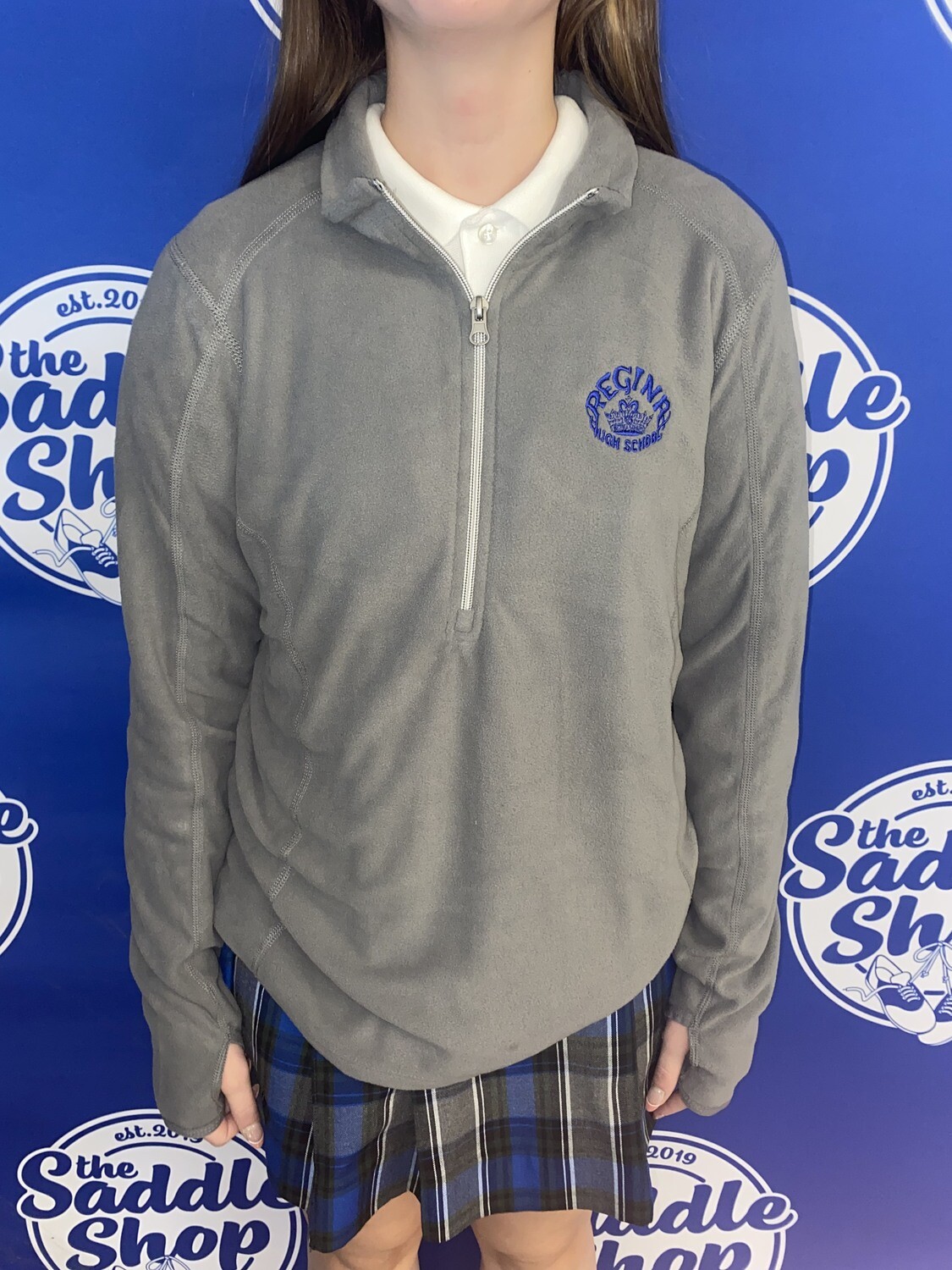 UNIFORM:QTR zip fleece GREY