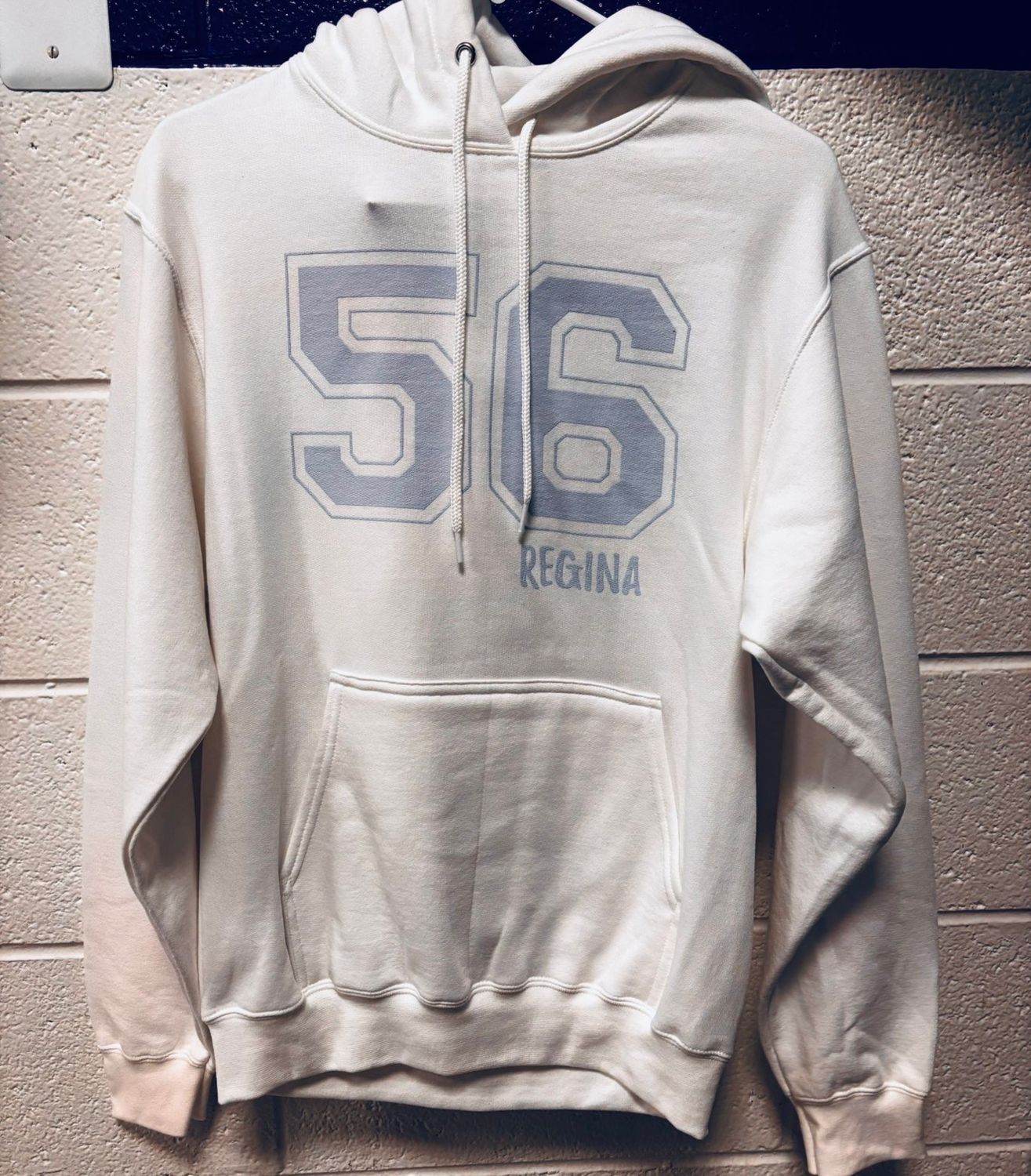 56 Hooded Fleece - White