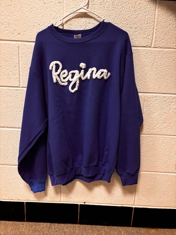 Chenille Crewneck - ROYAL