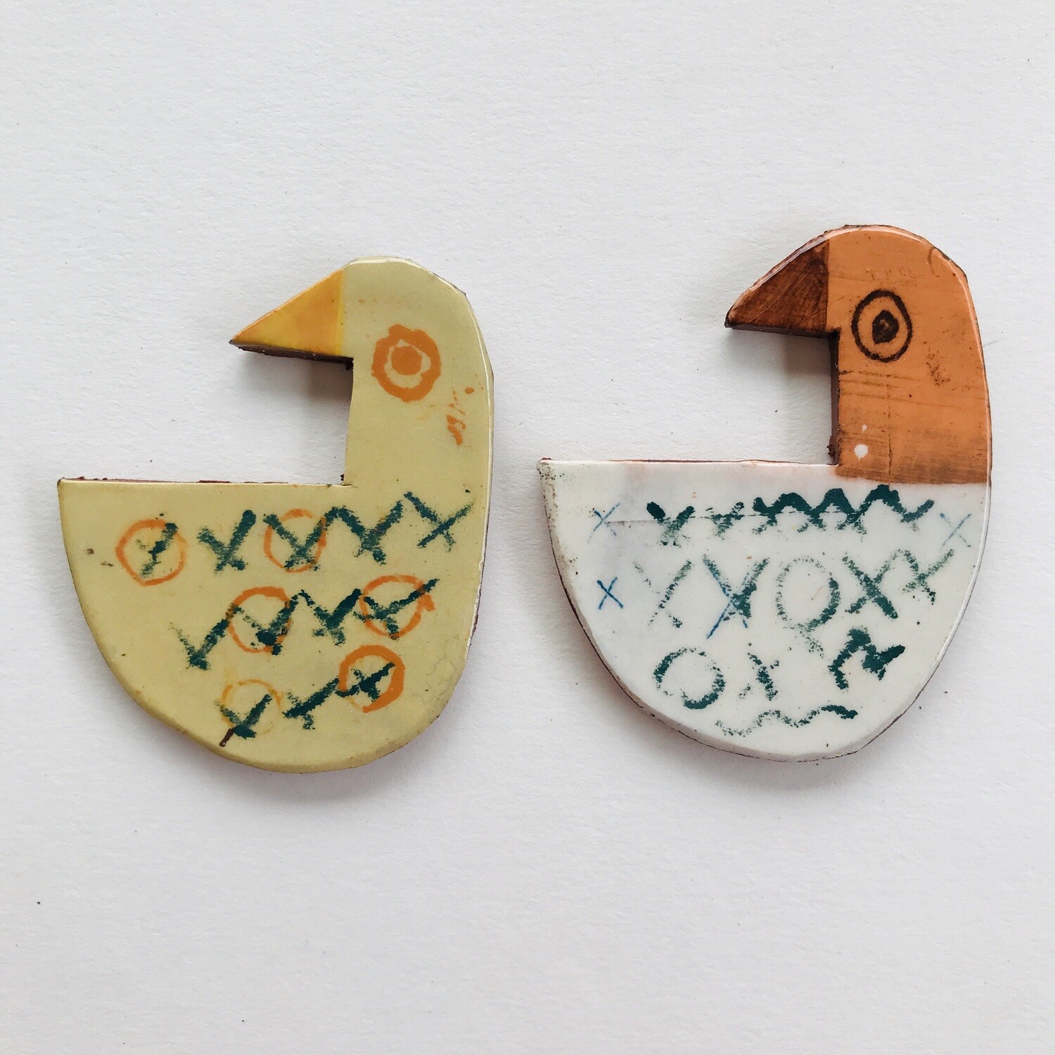 Bird twins - 75 x 55 x 4mm Bird twins - 75 x 55 x 4mm