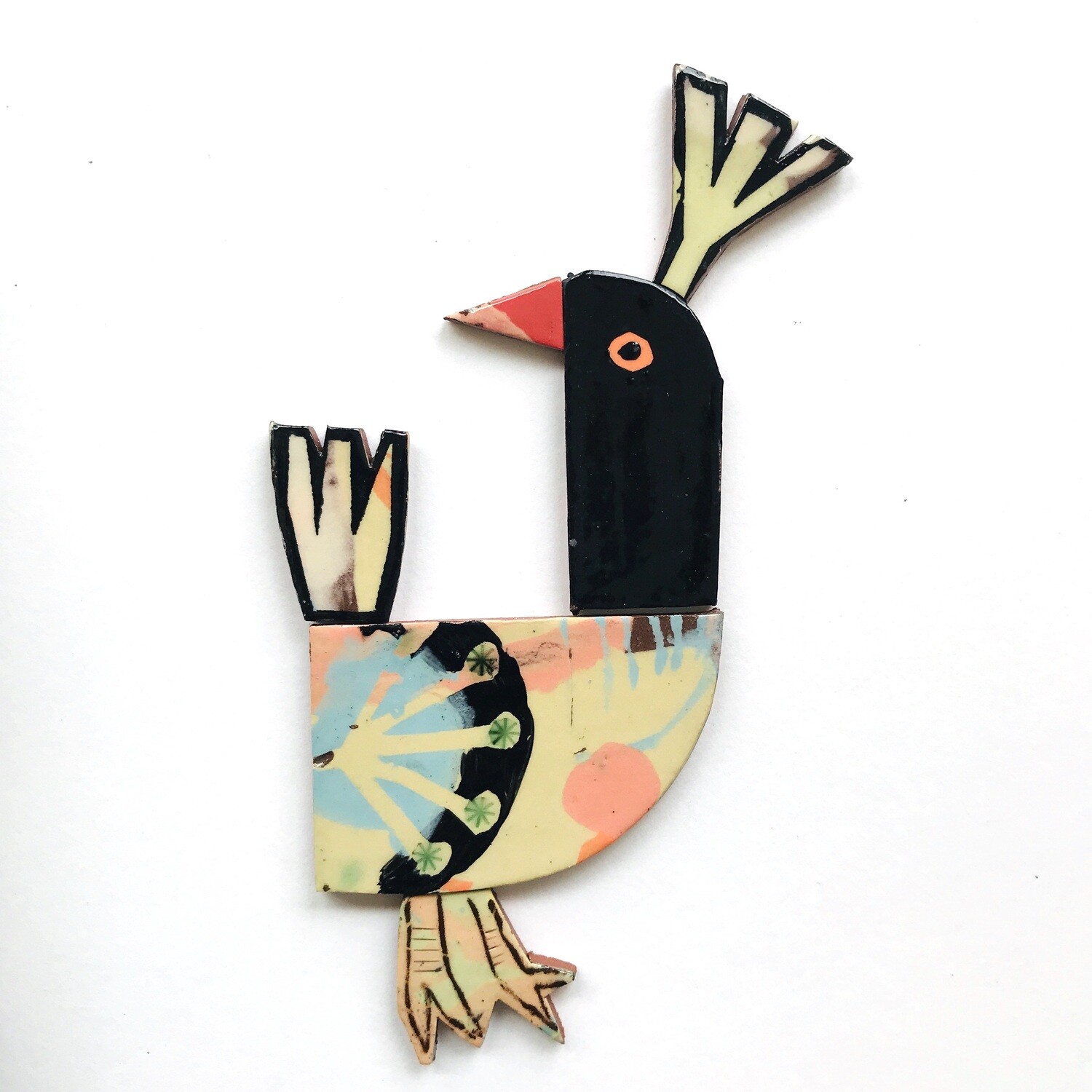 Great crested tropical bird - 120 x 100 x 4mm Great crested tropical bird - 120 x 100 x 4mm