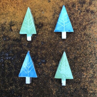 Festive coloured & black and white Christmas trees Festive coloured & black and white Christmas trees