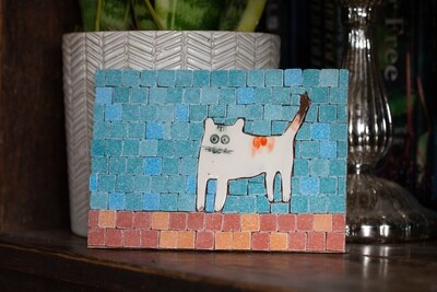 Mini mosaic kit - curious cat