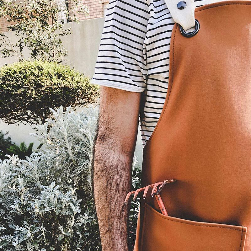 Vegan Leather - Terracota, Gardening Apron