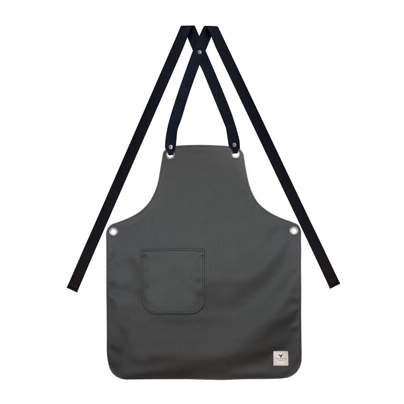 Vegan Leather - Charcoal Black, Gardening Apron
