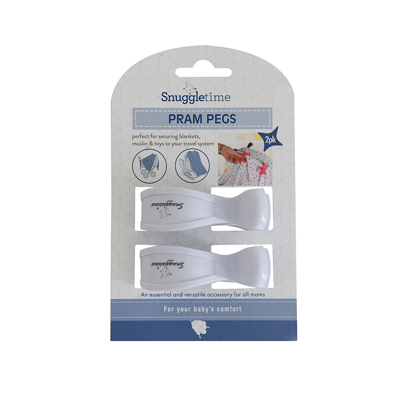 Pram Pegs - Set of 2 White Pram Pegs - Set of 2 White