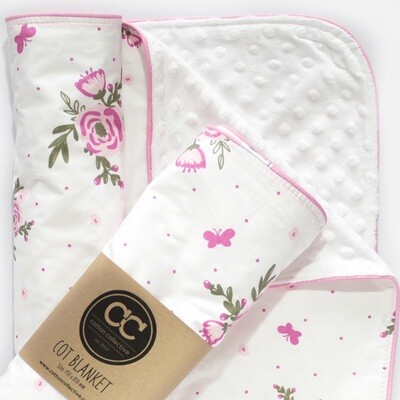 Receiving Blanket - Blooms and Butterflies Receiving Blanket - Blooms and Butterflies