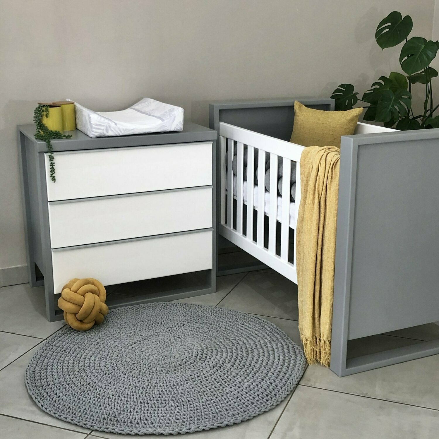 Bella Cot & Small Bella Compactum - 3 Drawers Bella Cot & Small Bella Compactum - 3 Drawers