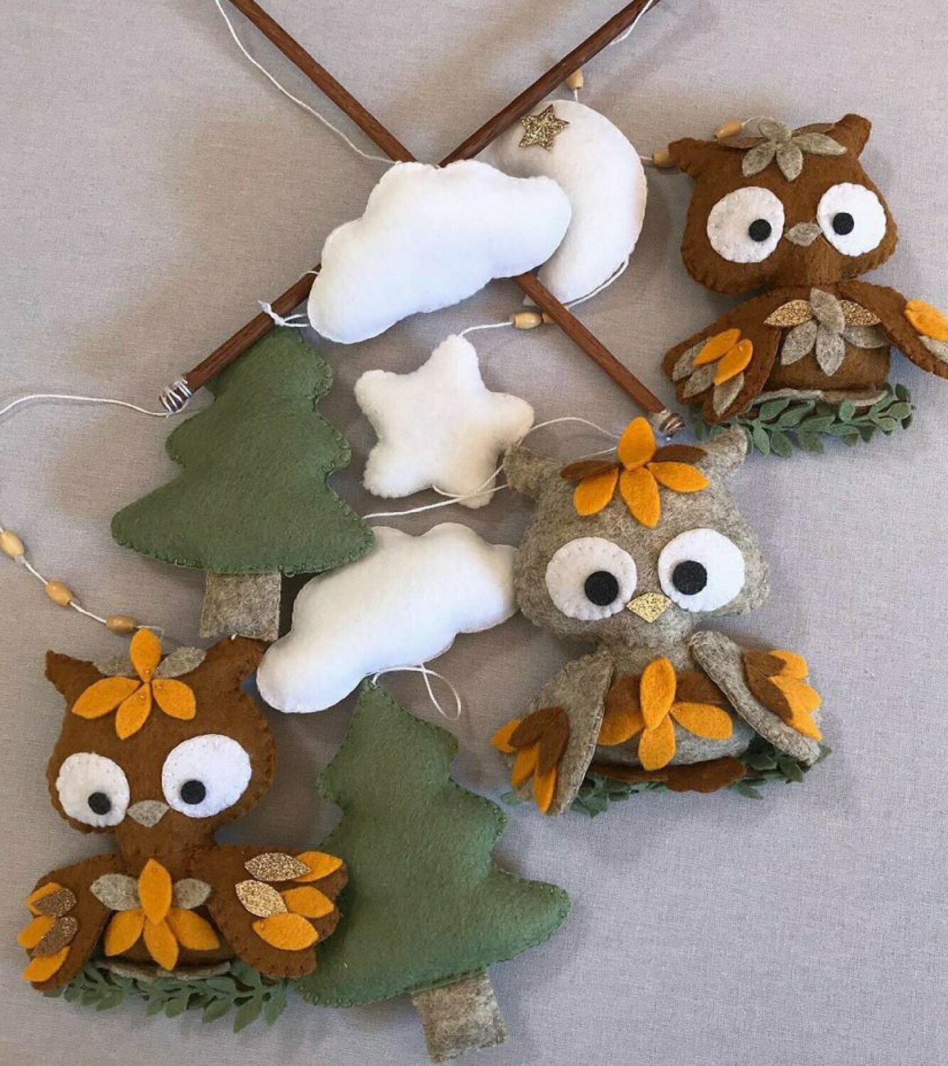 owl cot mobile