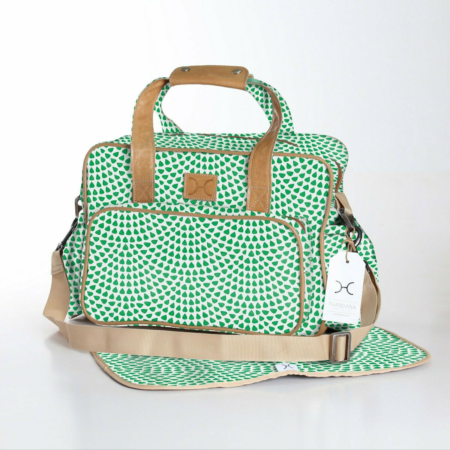 Scale Away Emerald - Laminated Nappy Bag Scale Away Emerald - Laminated Nappy Bag