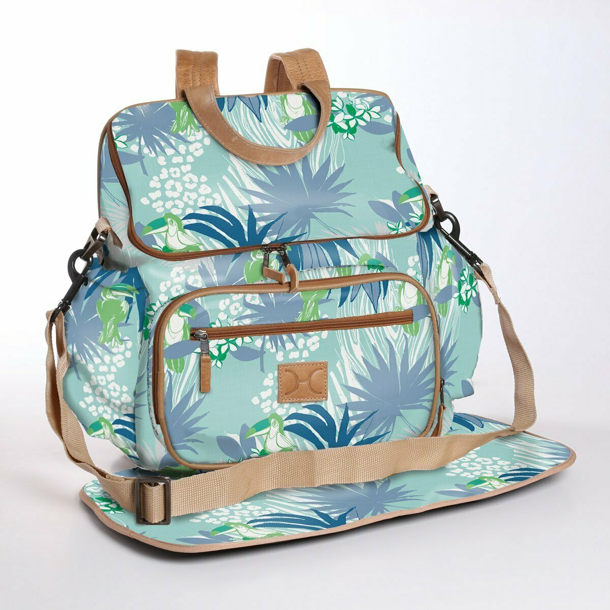 Toucan Tango Dazzling Blue - Wax Coated Nappy Backpack Toucan Tango Dazzling Blue - Wax Coated Nappy Backpack