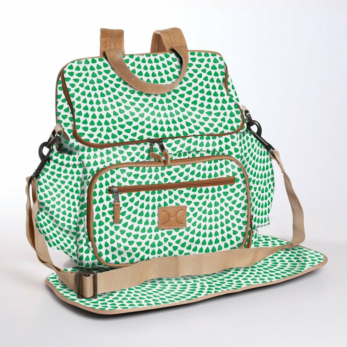 Scale Away Emerald - Laminated Nappy Backpack Scale Away Emerald - Laminated Nappy Backpack