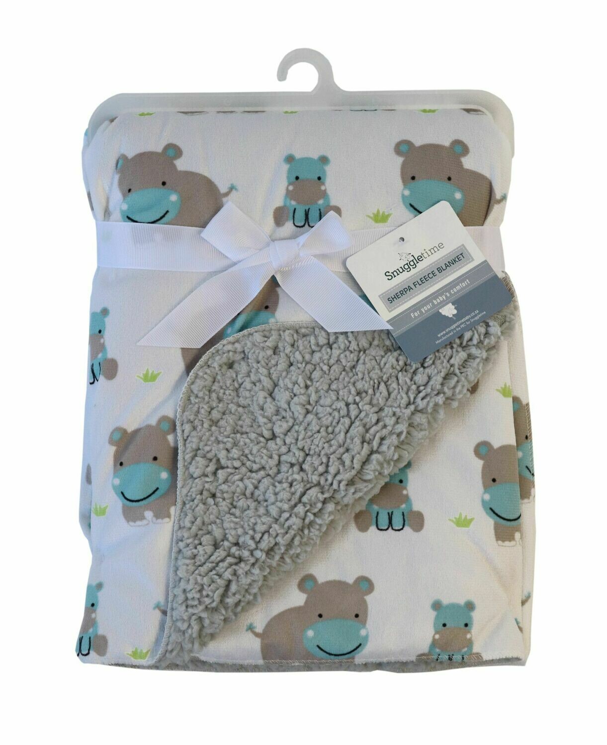 Sherpa Fleece Blanket – Hippo Sherpa Fleece Blanket – Hippo