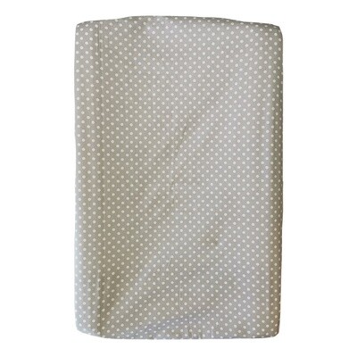 Changing Mat Cover - White Polka on Grey