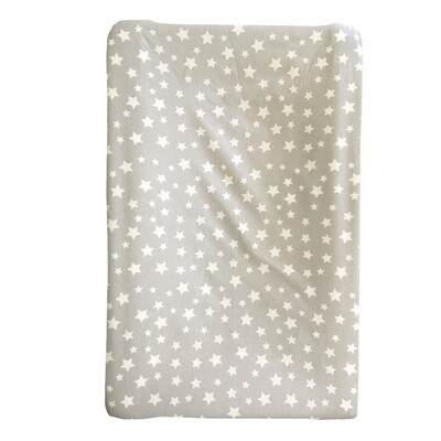 Changing Mat Cover - White star on grey