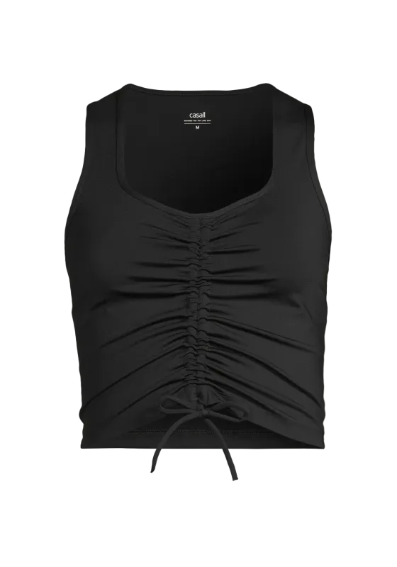 Crease Sleeveless Crop Top