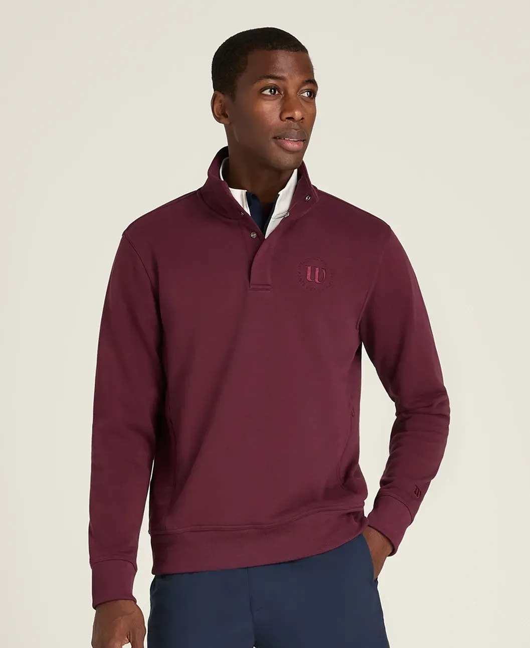 M Tennis Club Half-Zip Mock Sweatshirt