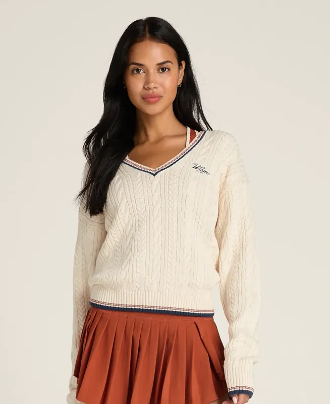 W Hillcrest Cable Sweater