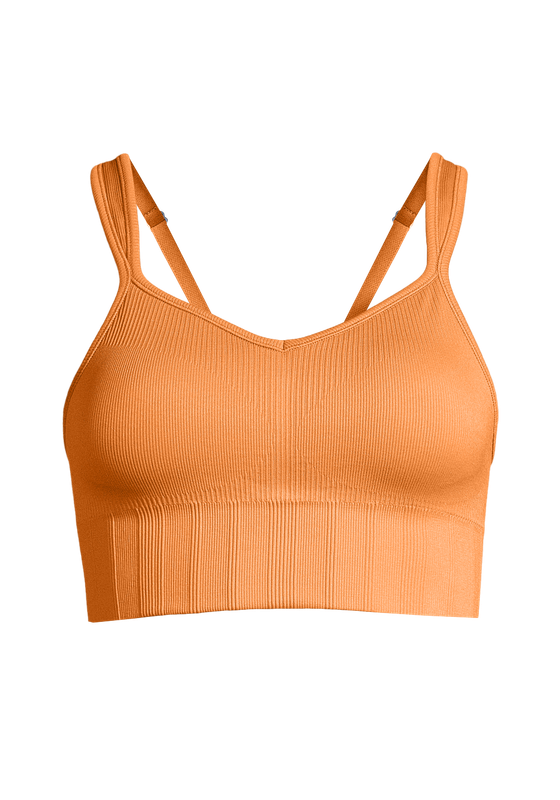 Seamless Rib Padded Sports Bra Seamless Rib Padded Sports Bra
