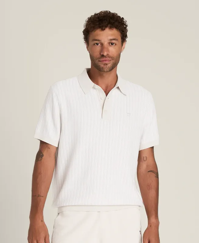 M Lafayette Heringbone Sweater Polo