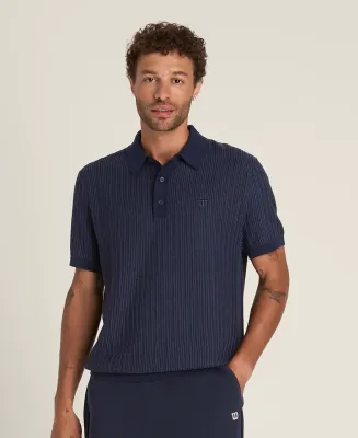 M Lafayette Heringbone Sweater Polo