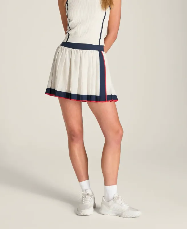 W Split Pleat Skirt