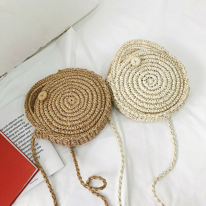 Новая модная пляжная сумка круглой формы bolso paja.