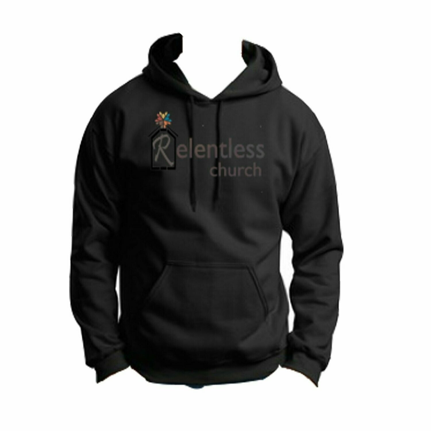 Unisex Black Hoodie Gray Logo