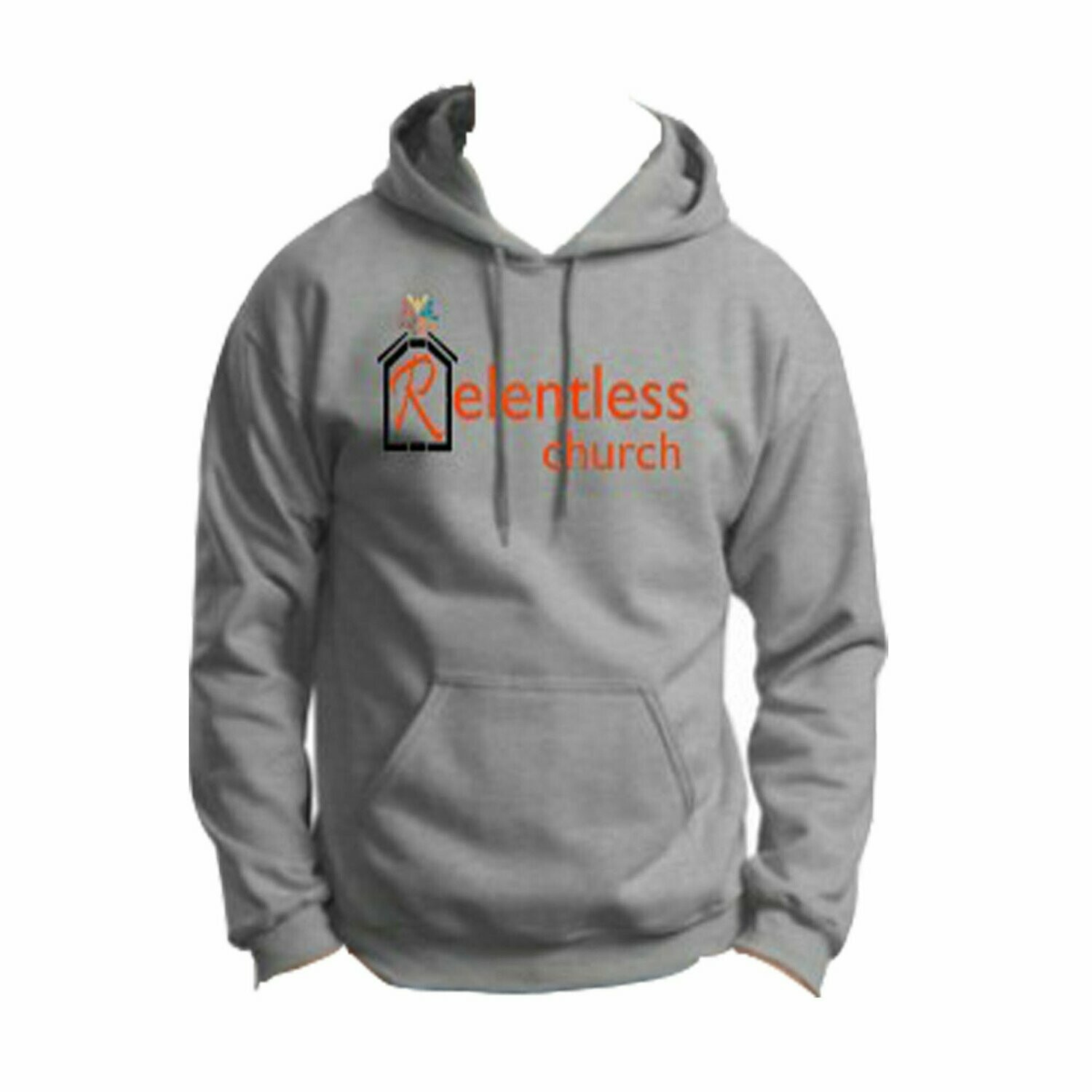 Unisex Gray Hoodie Red Logo