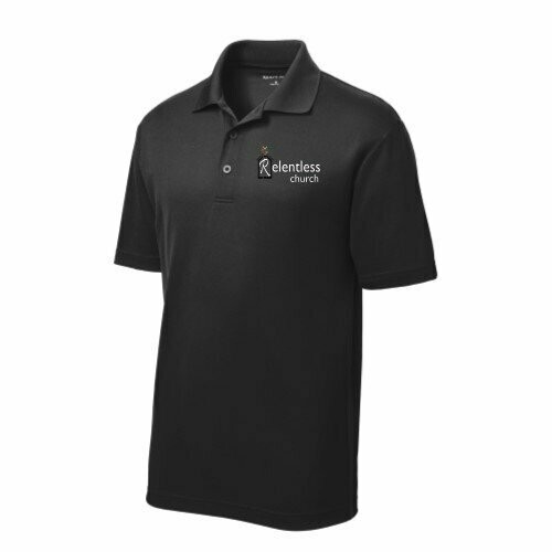 Unisex Polo Style Shirt Black White Logo