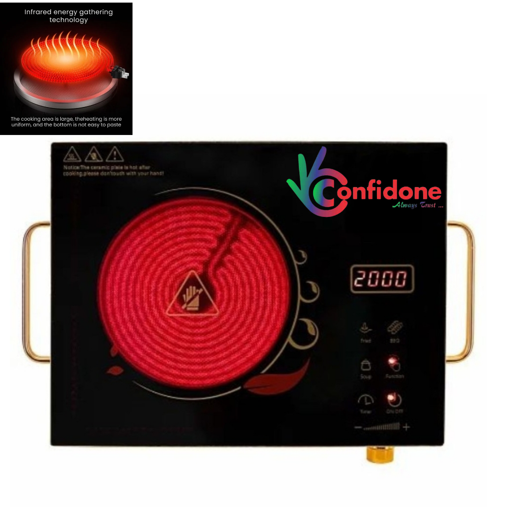 Confidone Infrared Heating stove Cooking Use all Utensils I Timer Setting Auto Cut off