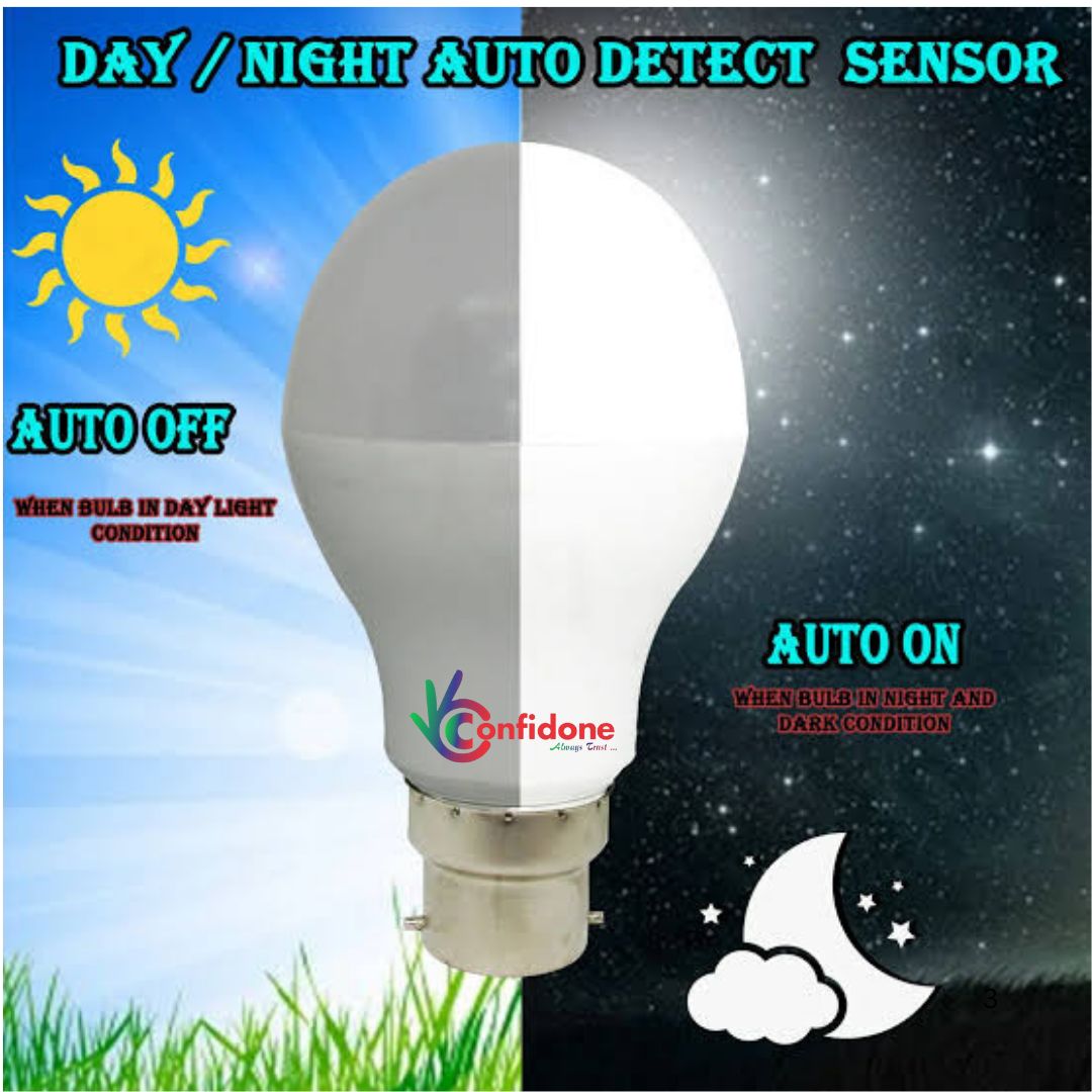 Confidone Dusk Dawn Sensor  Automatic Bulb Day off Night On Pack of 4 Pcs