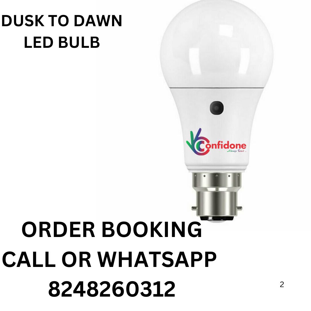 Confidone Dusk Dawn Sensor  Automatic Bulb Day off Night On Pack of 4 Pcs