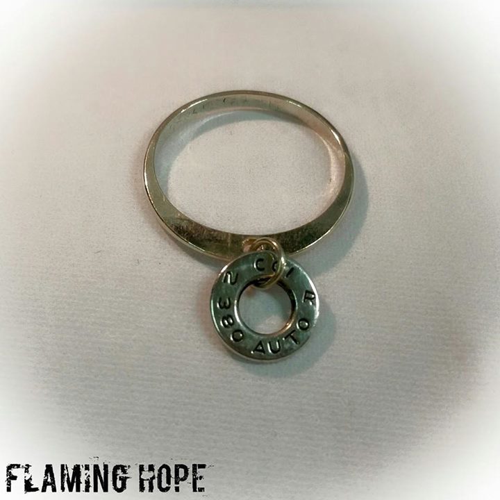 Bullet Casing Sterling Silver Charm Ring