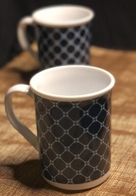 Borosil Blue Ceramic Coffee Mugs Set of 2