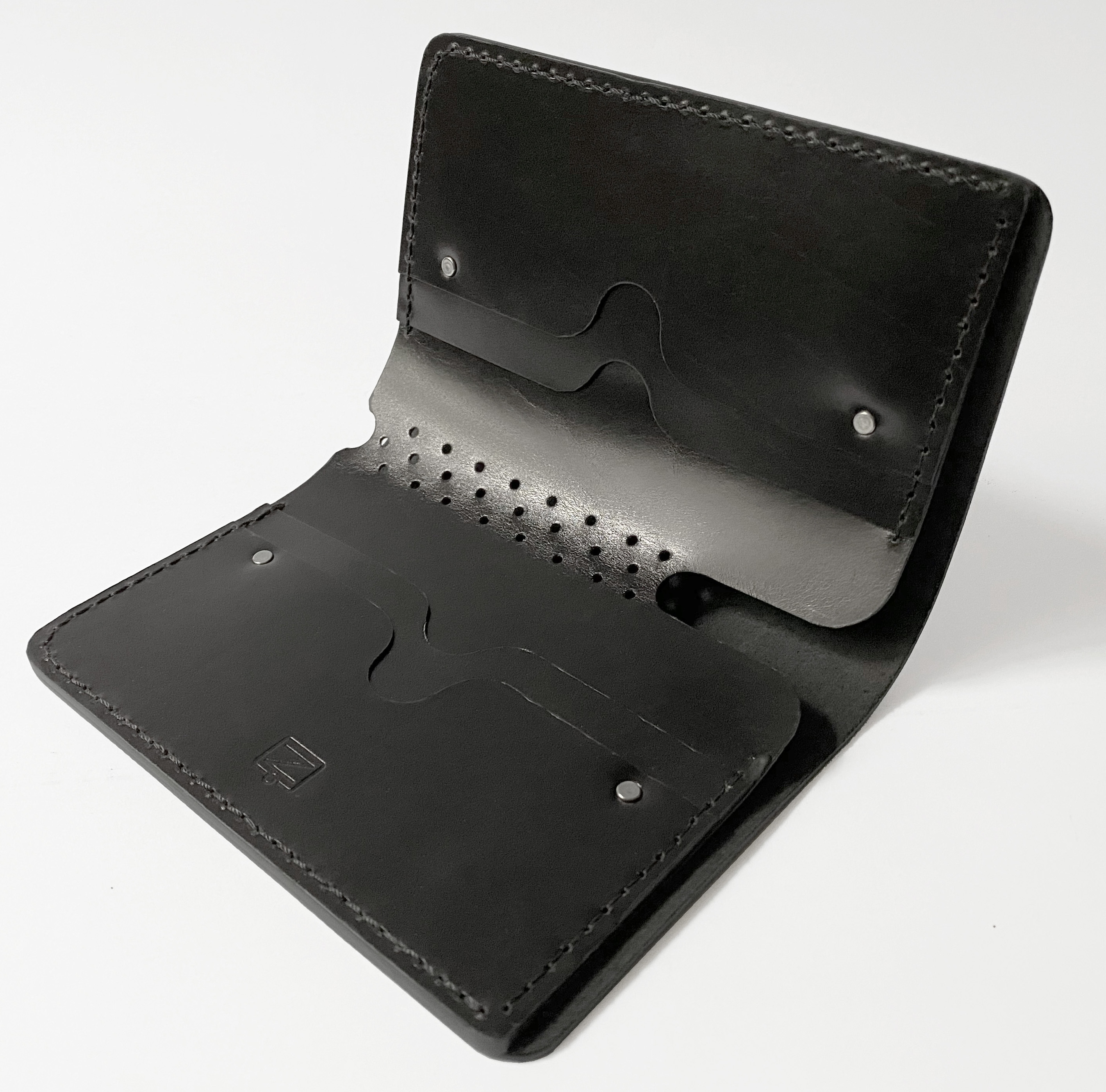 PORTOFEL NEGRU STRIAT RFID
