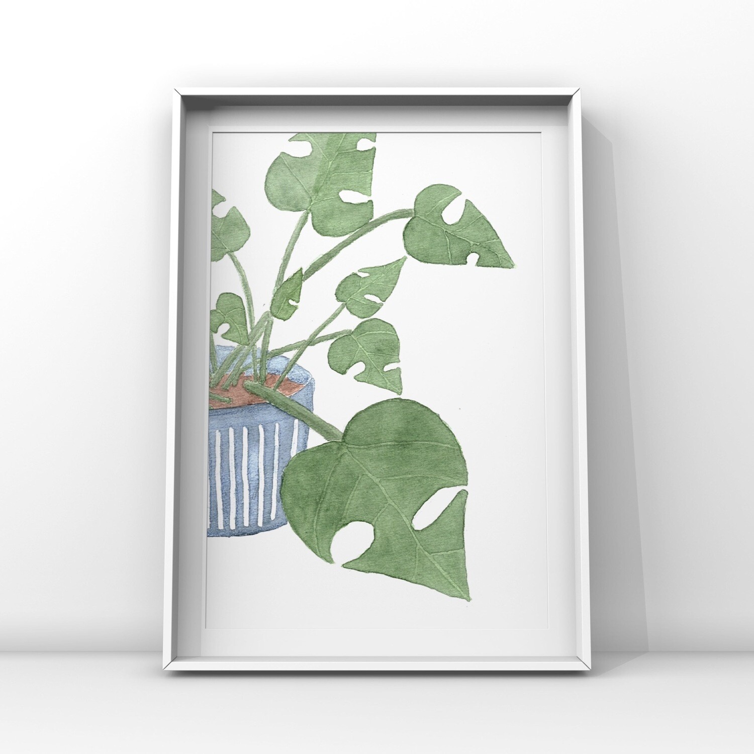 Monstera akvarell, A4- print Monstera akvarell, A4- print