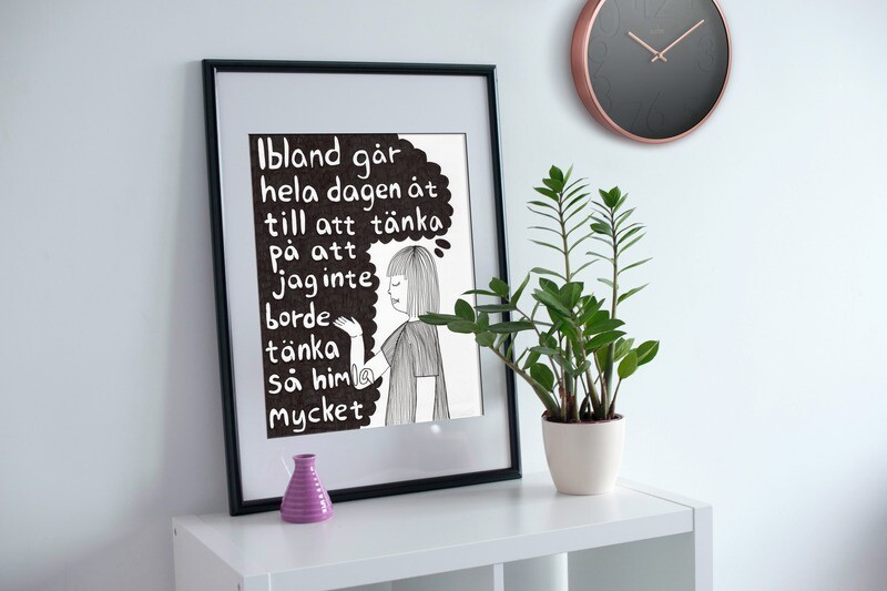 Tänka så himla mycket | poster