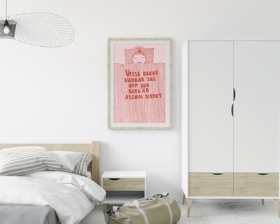 Ascool direkt, rödrosa | poster