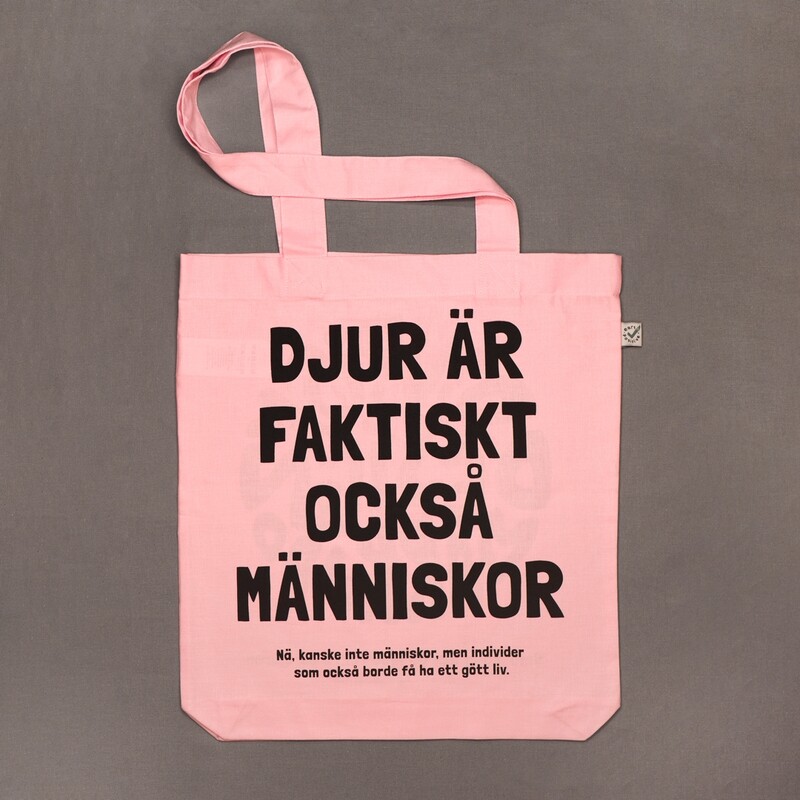 Ekologisk tygpåse | Djurisk designmarknad | ljusrosa