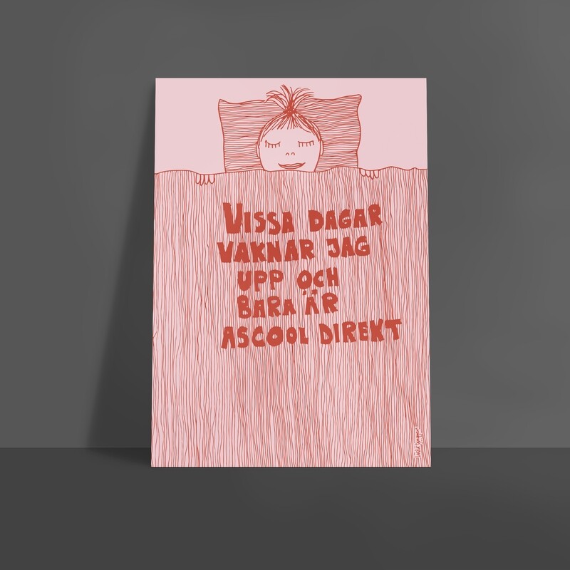 Ascool direkt, rödrosa | poster