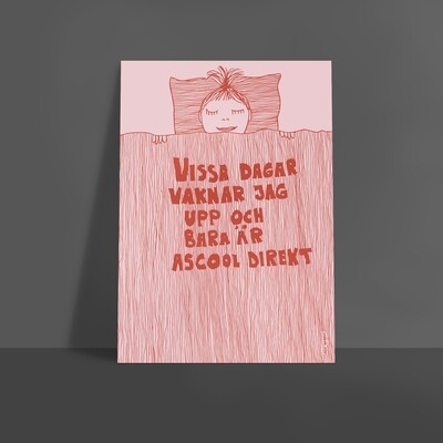 Ascool direkt, rödrosa | poster