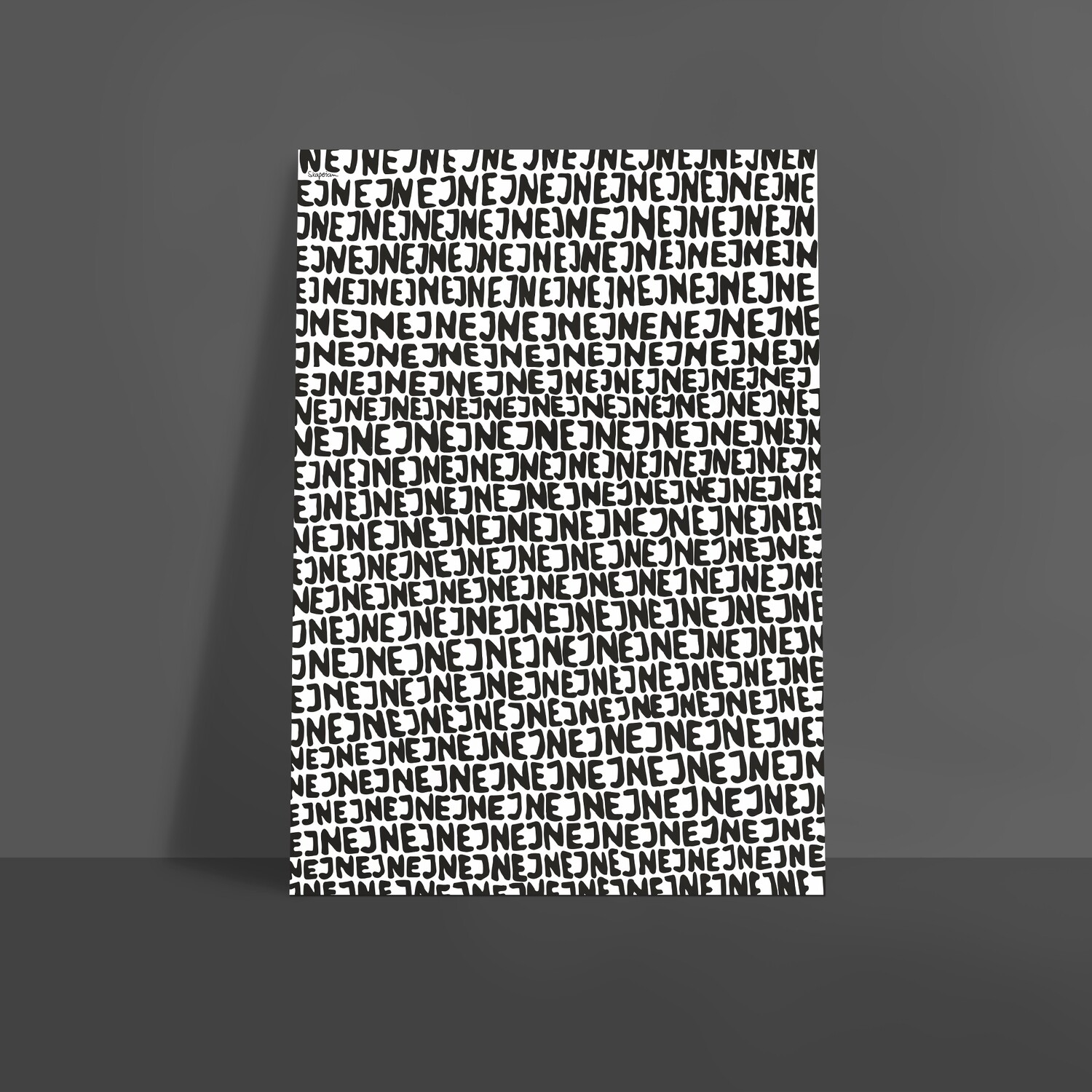 Nej nej nej | poster | Svart