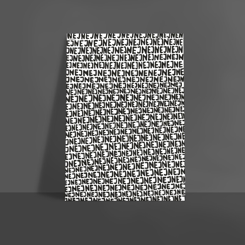 Nej nej nej | poster | Svart