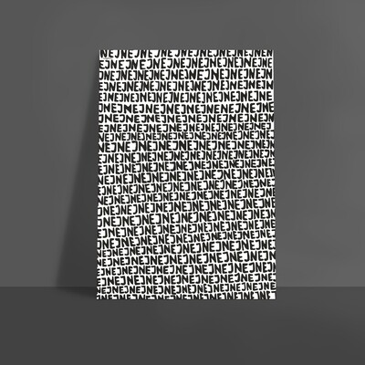 Nej nej nej | poster | Svart