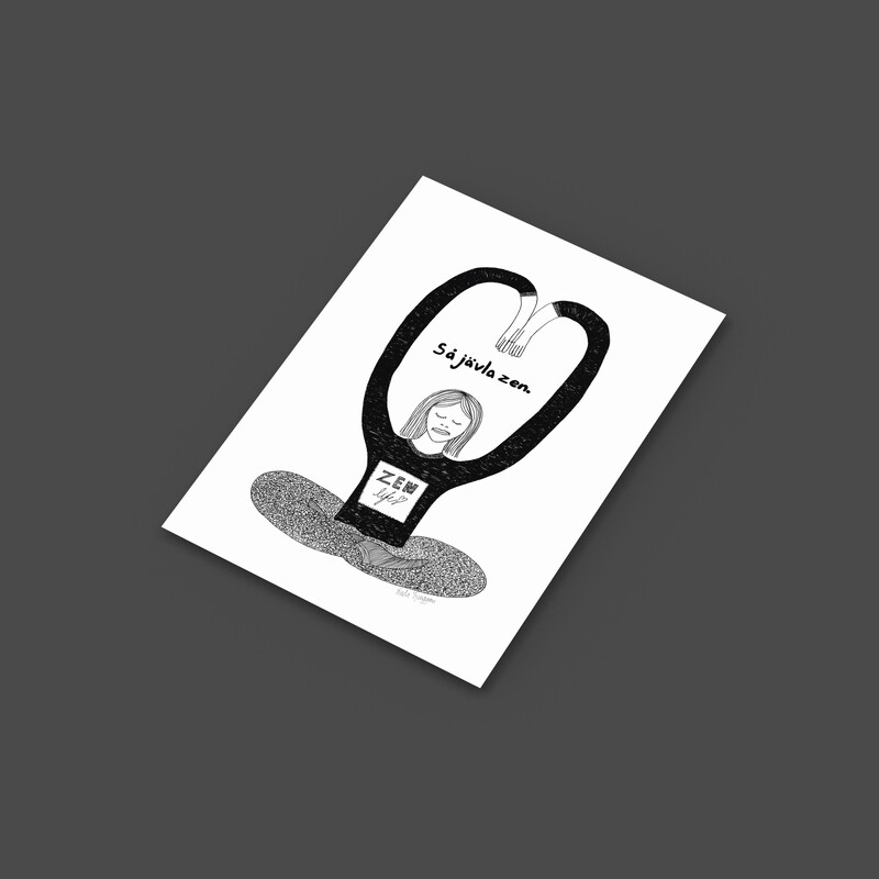 Så jävla zen | Miniprint A6 | vykort