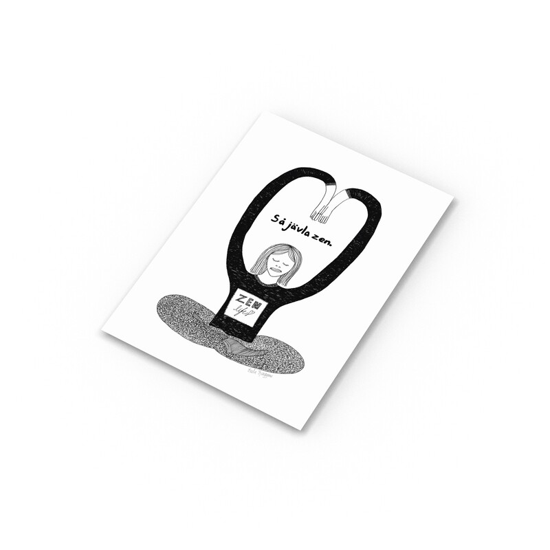 Så jävla zen | Miniprint A6 | vykort