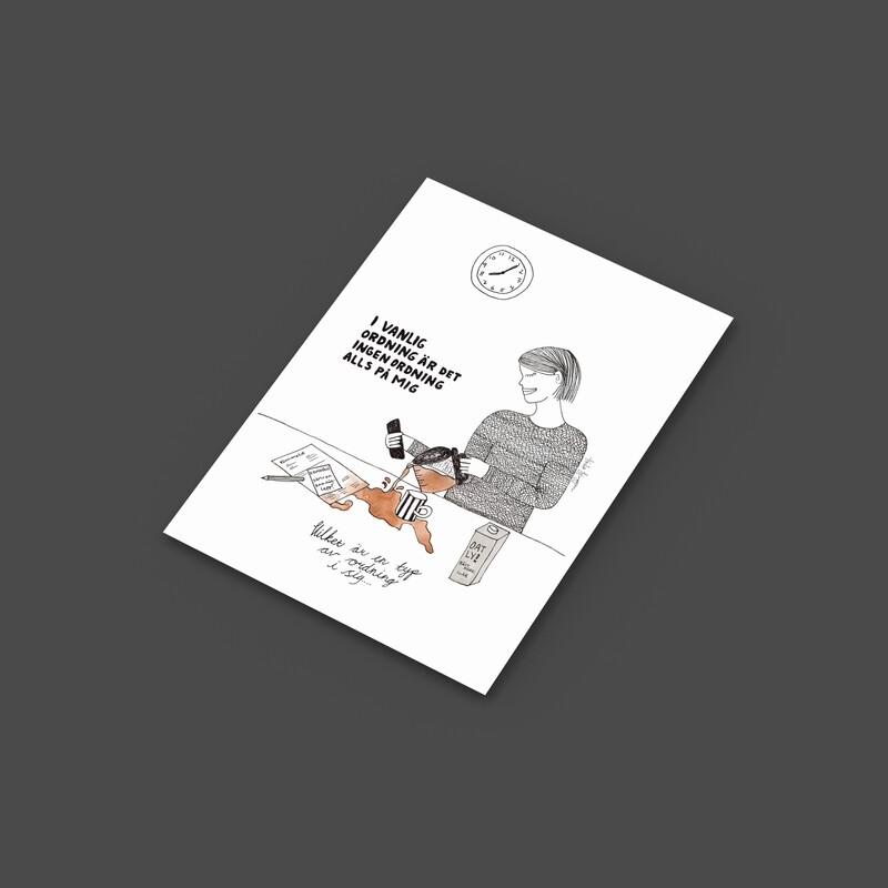 Ingen ordning på mig | Miniprint A6 | vykort